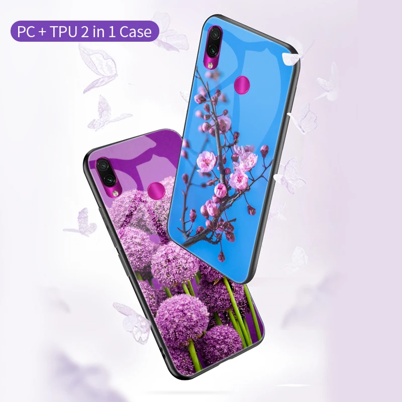 

For Funda Xiaomi Redmi Note 7 Case Black Coque Case For Xiaomi Redmi Note 6 Pro 5 7 Phone Cases PC+TPU Redmi Note 7 Cover