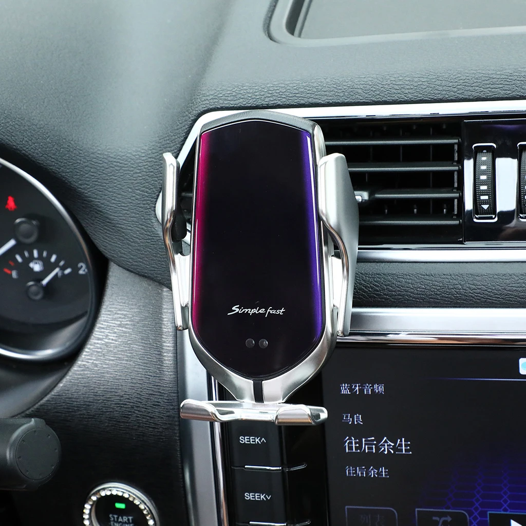 Беспроводное Автомобильное зарядное устройство быстрое зарядное устройство автоматический зажим инфракрасный индукционный Qi держатель телефона для iPhone huawei с позиционином