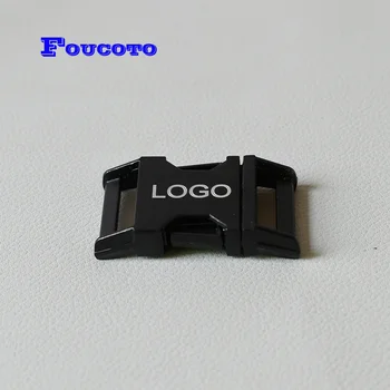 

1pcs engrave logo 15mm straps metal buckle side clasp buckle for dog collar cat necklace safety belt buckle garment sewing parts