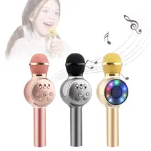 Красочные огни караоке микрофон беспроводной bluetooth-микрофон для караоке аудио караоке устройство для детей Подарки