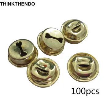 

100Pcs/Pack Small Golden Round Jingle Bells for Christmas Carnival Party Festival Decorations DIY Jewelry Accessories