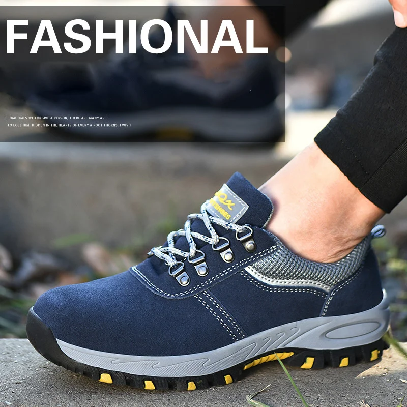 

Steel toe safety shoes safty steel mid-plate ankle Anti-smashing Wilderness Survival safety boots