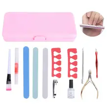 12 шт./компл. пластиковый маникюрный набор инструментов Шлифовальная Пилка Для ногтей файлы буферный блок Маникюрный Инструмент маникюрный набор