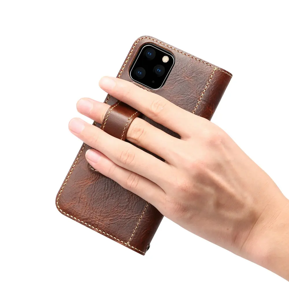 Роскошный чехол из натуральной кожи для нового iPhone 11 Pro Max iPhone 11Pro чехол для Coque iPhone 7 8 Plus X Xr Xs Max 8+ чехол-кошелек