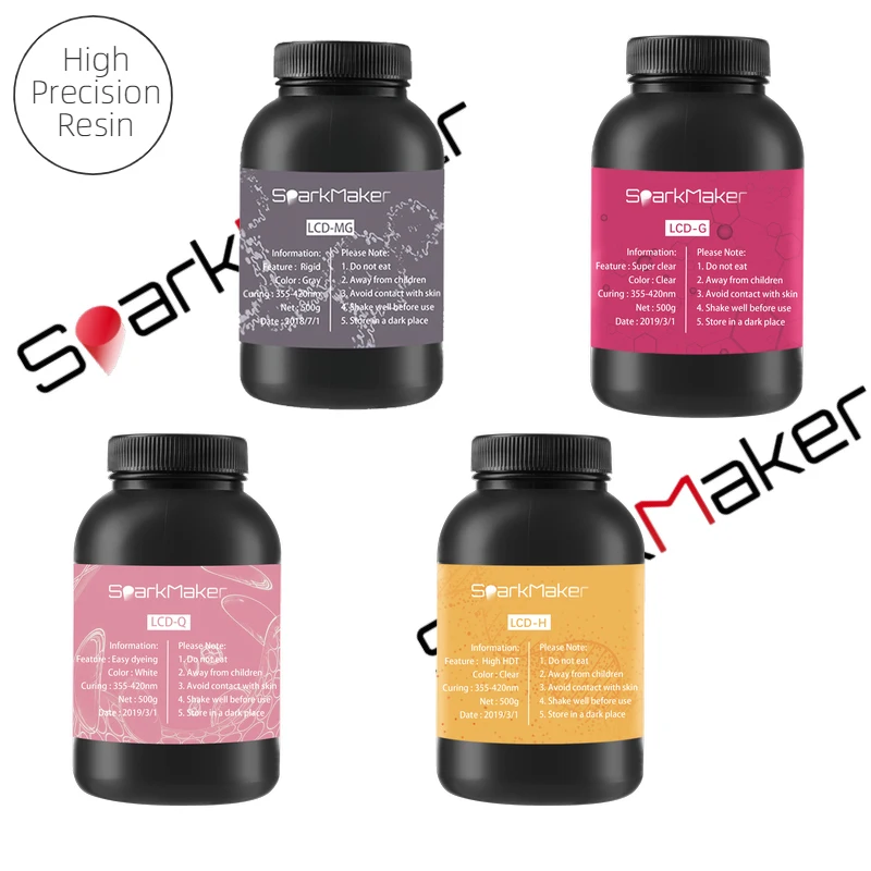 

SparkMaker Resin Curing 355-420nm for DLP/LCD/SLA 3D Printing Materials High Precision LCD UV