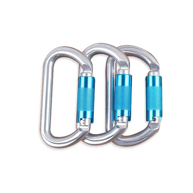 

Carabiners Climbing 22KN D Shape Aluminum Mountaineering Quickdraws Outdoor Multifunctional Buckles Camping Carabiner Screwgates