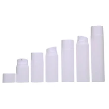 10pcs Airless Pump Bottles Milky White Cosmetics Container Vacuum Empty Lotion Bottle Plastic 30ml 50ml 80ml 100ml 120ml 150ml