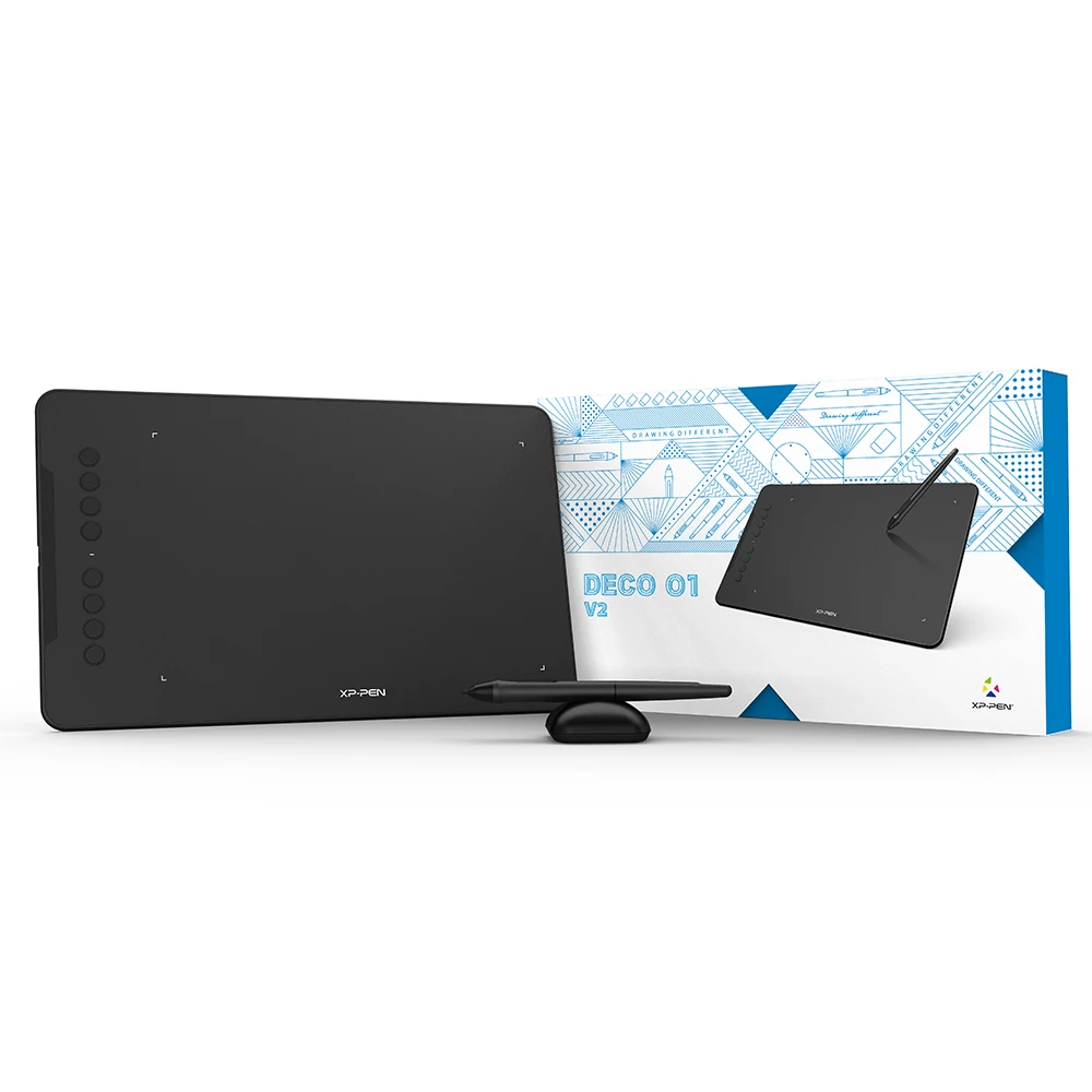 Xppen Deco 01 v2 10 Polegada Desenho Tablet Gráficos Digital Tilt Android Windows Mac Teclas de Atalho 8192 Níveis de Pressão Tablets digitais - Imagem 6