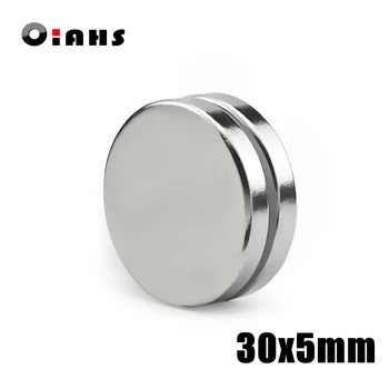 

1/2pcs 30x5mm Super Powerful Strong Bulk Small Round NdFeB Neodymium Disc Magnets Dia 30mm x 5mm N35 Rare Earth NdFeB Magnet