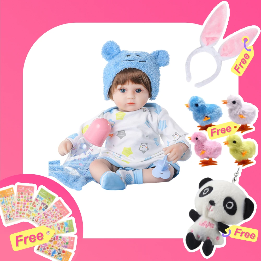 Кукла Bebe 45 см оригинальная Reborn 13 бесплатная доставка милый детский комплект с