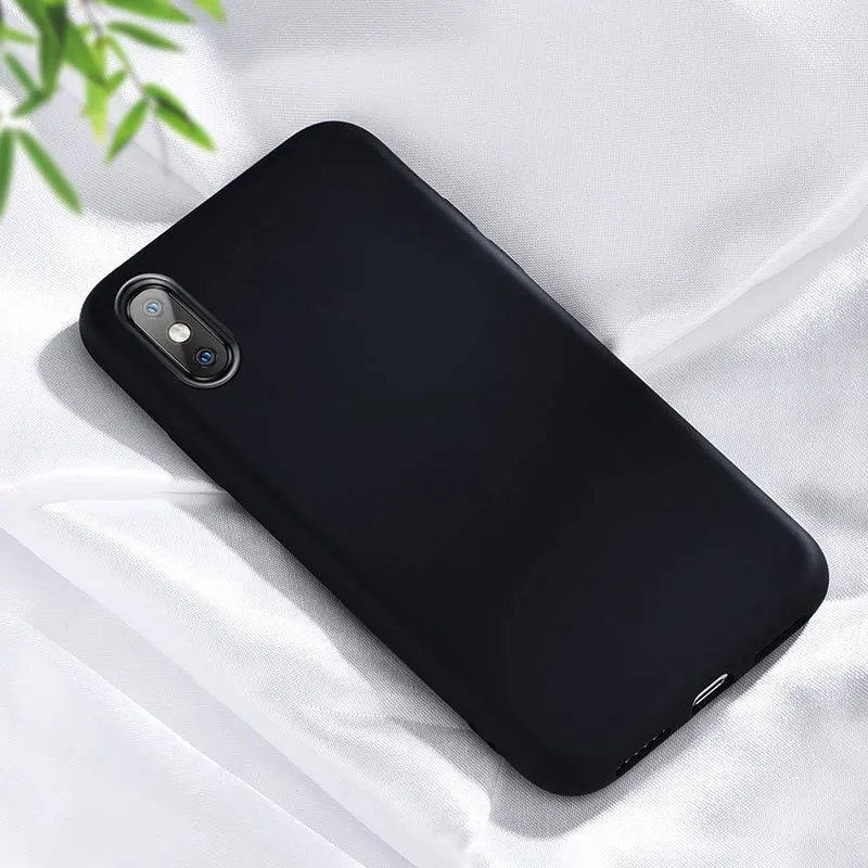 10 шт. для iPhone 7 8 6 6s Plus цветной стиль жидкий силиконовый чехол для iPhone 11 чехол; защитный чехол для iPhone 11 Pro Max XS X 6 7 8 - Цвет: Черный