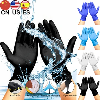 

100 PCS 5 color disposable gloves latex dishes / kitchen / work / rubber / garden gloves universal for left and right hand