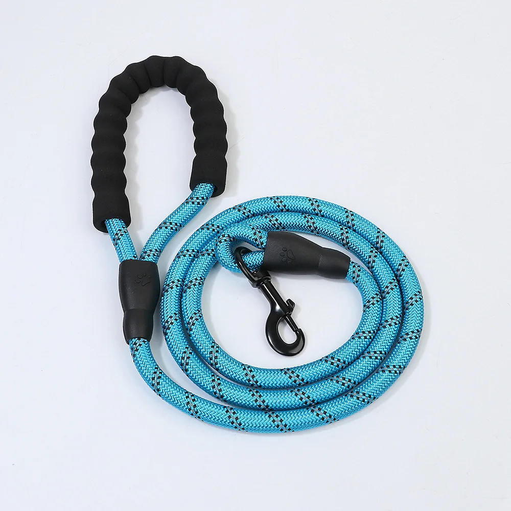 

5Ft Reflective Dog Leash with EVA Padded Handle Durable Strong Threads Glow in The Dark Dog Leashes for Medium and Large Dogs
