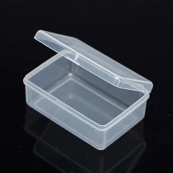 Boîte de rangement de bijoux, boîte vide en plastique transparent pour le stockage de perles, boucles d'oreilles et petits accessoires 