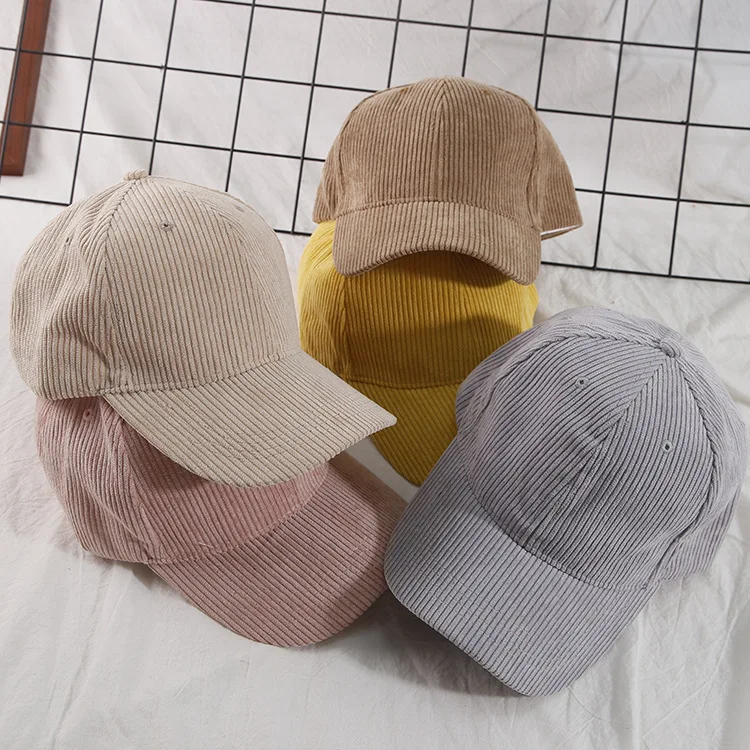 Baseball Cap Sun Hat Women Men Corduroy Embroidery Adjustable