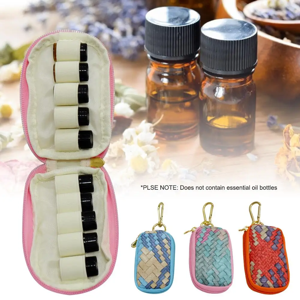 

Essential Oil Carrying Bag for 10 Bottles Portable Organizer for Roller Bottles and Small Accessories Home Storage