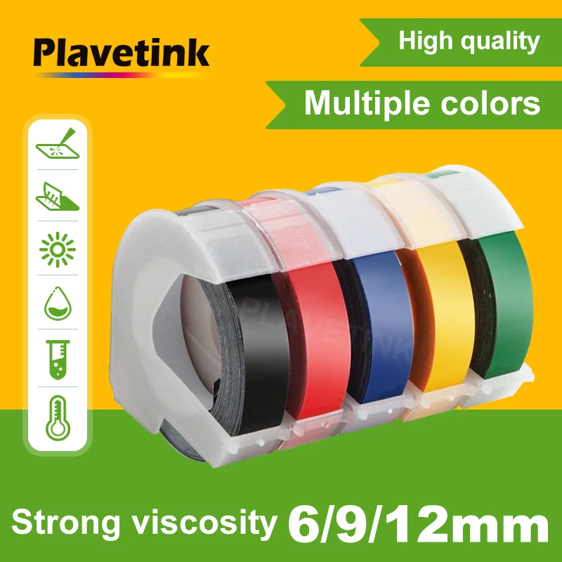 

Plavetink совместимый с Dymo, 3D ленты для этикеток, устройство для этикетировки лент, 1610 Motex E101