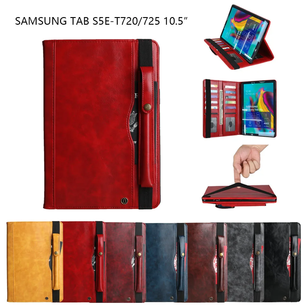 HYYGEDeal Tablet cases Flip Leather ID Card Pocket with Pen slot Stand case for Samsung Galaxy