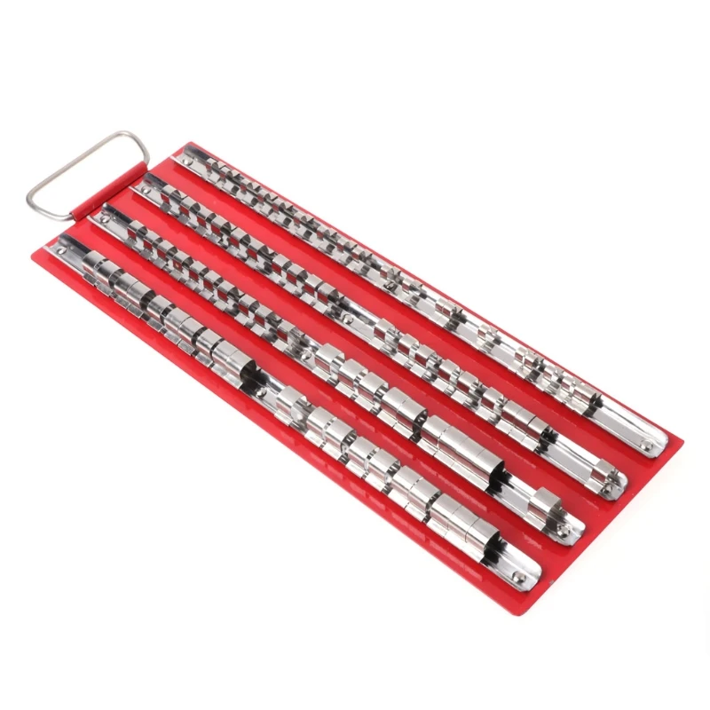 

80pcs/40pcs Socket Tray Rack 1/4", 3/8", 1/2" inch Snap Rail Tool Set Organizer