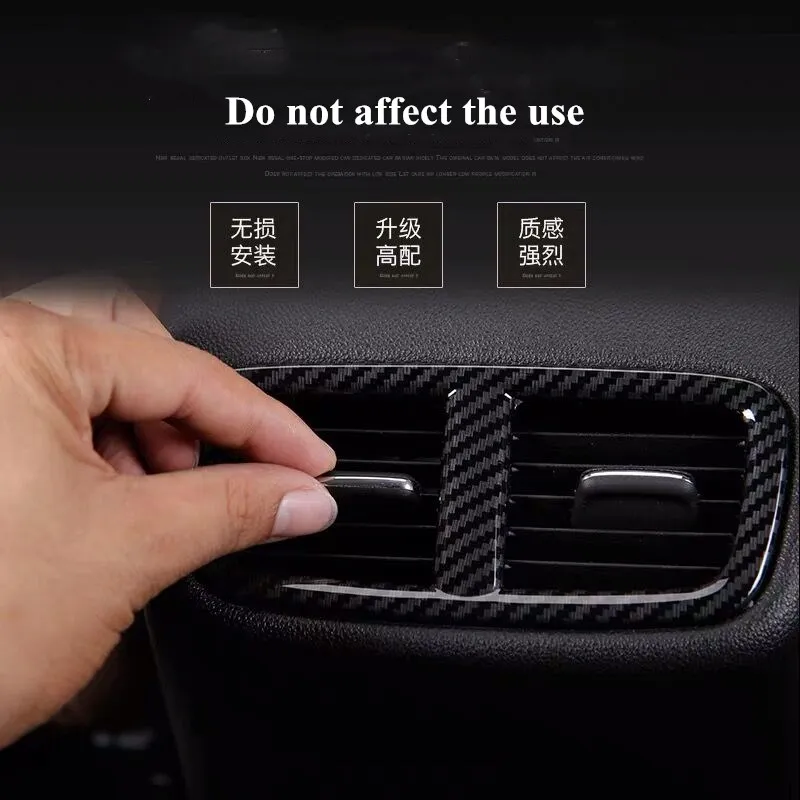 sticker Carbon For Opel Insignia 2017 2018 2019 car Stainless steel Car Rear Air Condition outlet Vent frame Cover Trim | Автомобили и