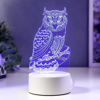 

Lamp "Owl" LED RGB from the network 4814592