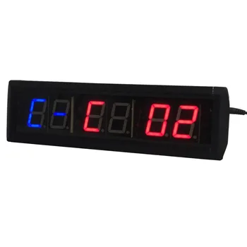 

1.8'' 6-bit Gym Fitness Training Blue & Red LED Timer Hanging Stopwatch Electronic Clock Prescise Wall Clock For Living Room