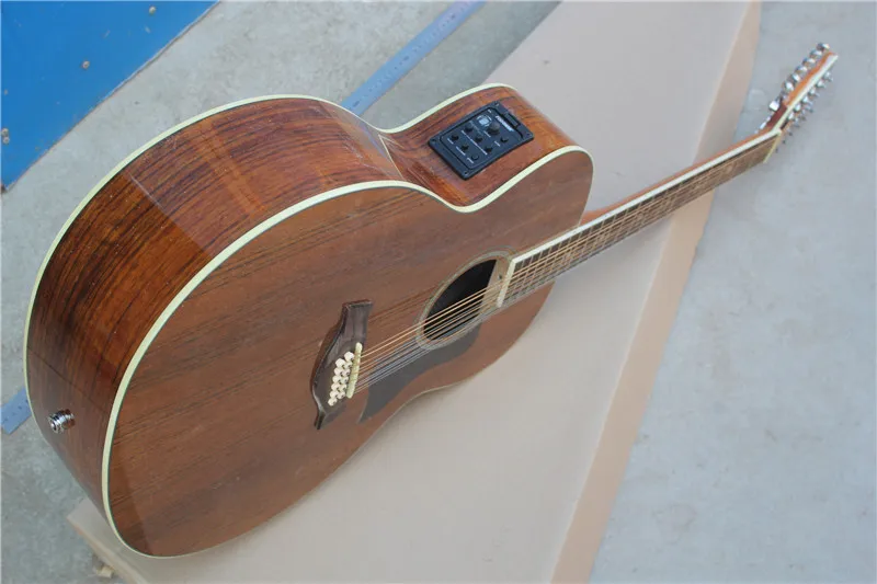 12 Strings Acoustic electric Guitar with Fishman Pickup Rosewood Fretboard,Chrome Hardwares,10yue