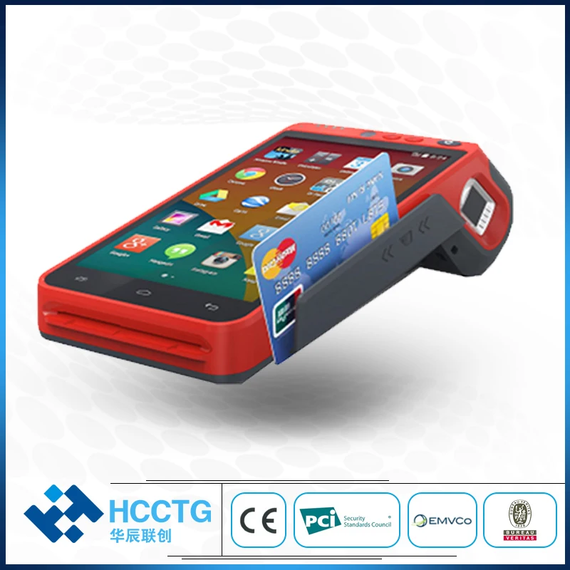US $154.00 Android Touch 50 POS Handheld Smart EMV PCI Visa MasterCard terminal with 4G WIFI Bluetooth Barcode Scanner Thermal Printer