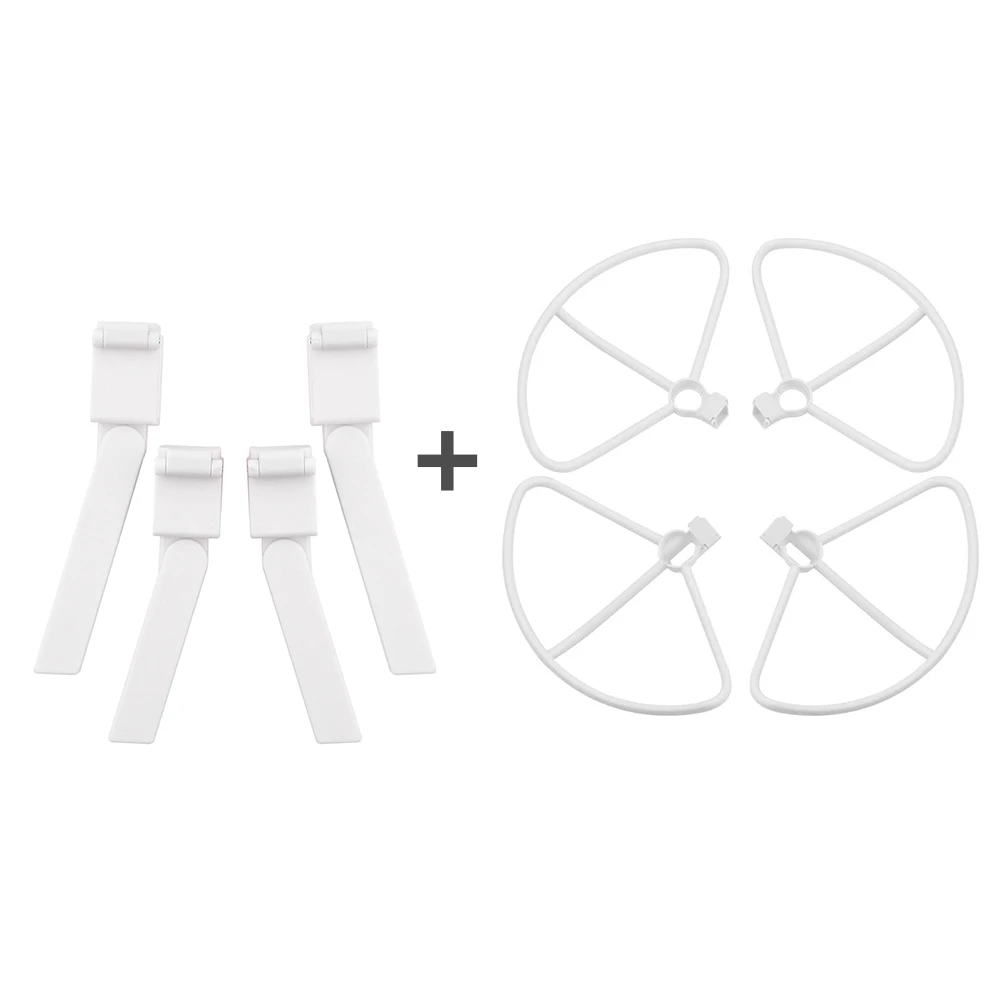 white-leg-ring For mi FIMI X8SE CW CCW Propellers Landing Gear Propeller Guard Props Heightening Stand Protective Quadcopter Accessories - Color: white-leg-ring