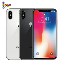 Apple iPhone X Face ID 4G LTE разблокированные мобильные телефоны 64 Гб/256 ГБ rom 3 Гб ram Hexa Core 5,8 дюймов iOS A11 12 Мп двойная задняя камера