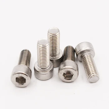 

DIN912 304 Stainless Steel Hexagon Socket Head Cap Screws M3 Thread 4-50mm Length Hex Socket Screw Metric Bike Screws