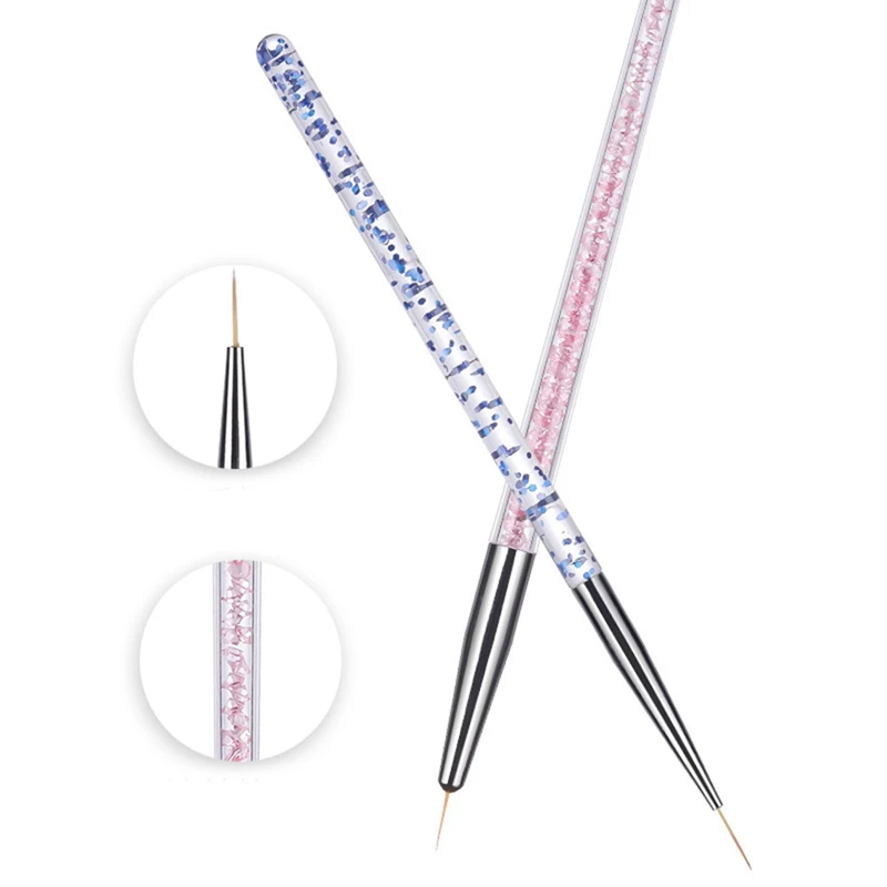 New Nail Pull Pen 3Pcs/Set Sequins Drill Pen Strokes Pen Carved Pen Painting Line Hook Line Pen Super Fine Flower Pen