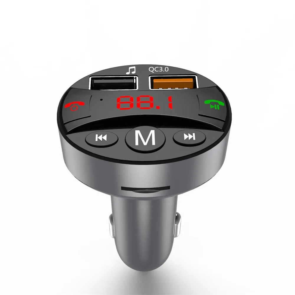 Fm-передатчик Bluetooth 3,0 Автомобильный MP3-плеер адаптер батарея напряжение снижение шума TF карта hands-free 3.1A двойной USB зарядное устройство