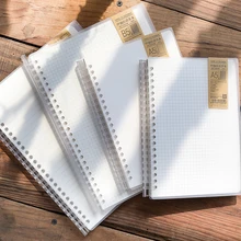 A5/b5 criatividade loose-leaf estudante pp caderno transparente simples meninas removível almofada de memorando revistas material de papelaria escolar