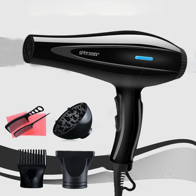Profissional forte potência secador de cabelo 1800w para cabeleireiro  barbeiro secador de cabelo escova luz azul ferramentas do salão de beleza  f35 - AliExpress