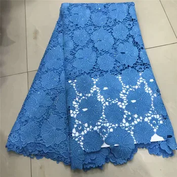

2019 New Design African Laces Fabric High Quality Guipure Laces Fabrics Embroidery Laces With Stones For Wedding Dress df65-3099