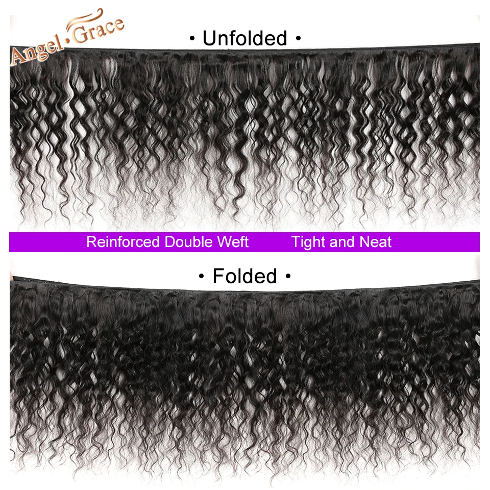 Angel Grace Hair Brazilian Loose Wave Hair Bundles 4 Pcs 100% Human Bundles Natural Color Remy Extensions 10-28 Inch