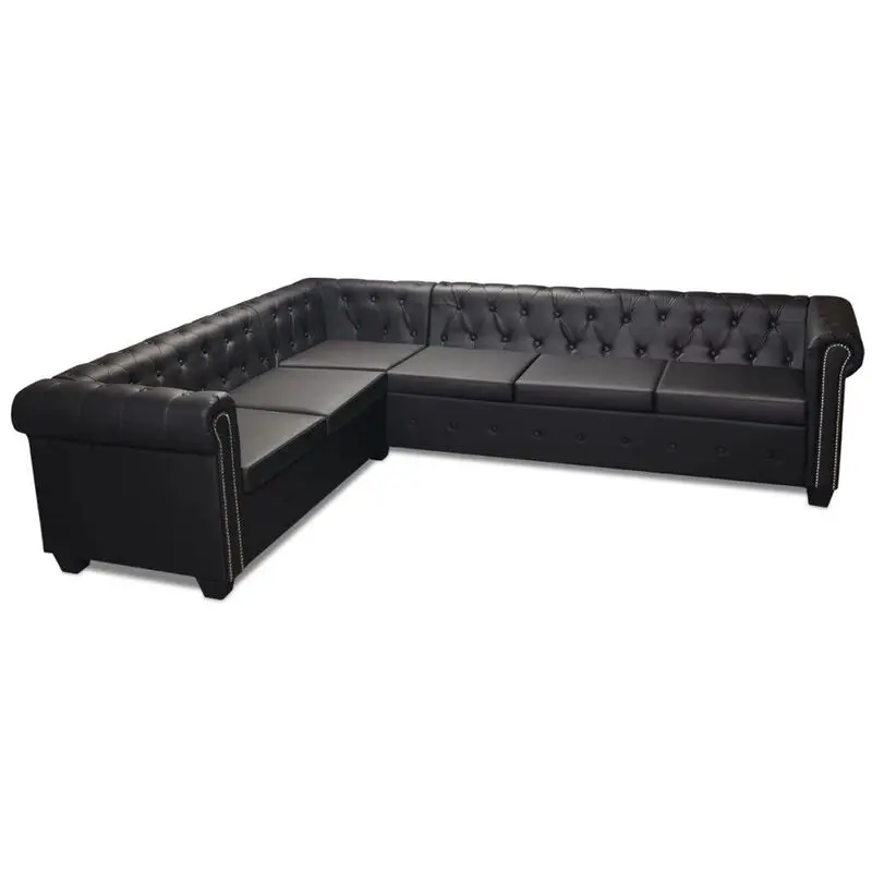 6/5 Seater Leather Couch Modern Corner Sofa Large for Living Room Lounge Leisure Durable Sectional Furniture Easy Assembly