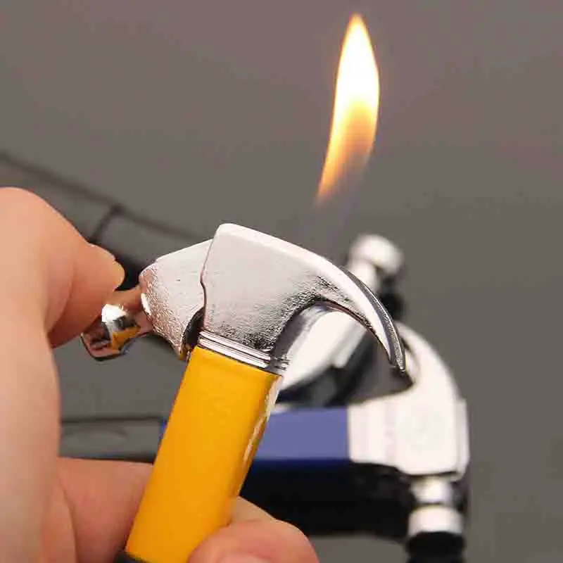 Hammer Unusual Creativity Personalise Gas Lighters Mini Funny Cigarette Lighter Cigar Pipe Gadgets for Men Gift Lighters