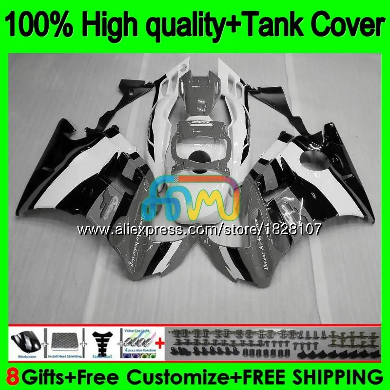 F2 Обтекатели+ майка для HONDA 600CC CBR 600F2 CBR 600 FS 91 92 1991 1992 1BS. 230 CBR600 F2 CBR600F2 93 94 Горячая серый, черный цвет 1993 1994
