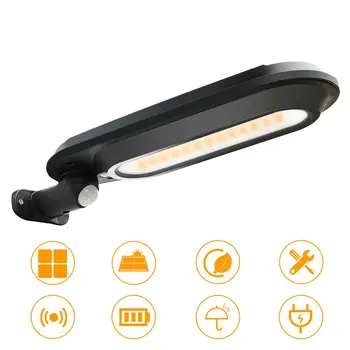 

600LM 18LED Led Solar Wall Light Outdoor Waterproof IP65 Lighting 4 Adjustable Modes Rotable Pole Emergency Light