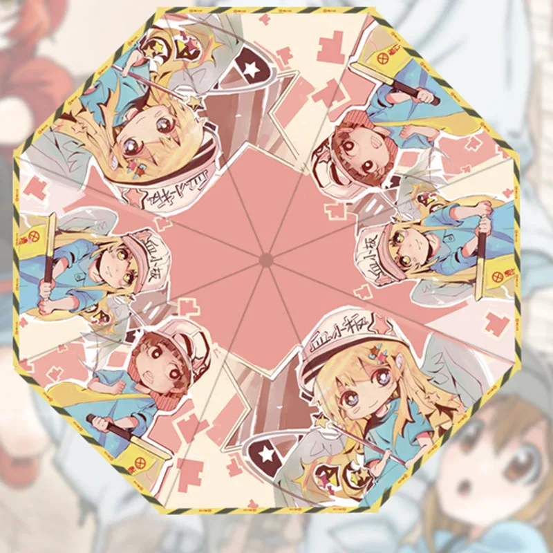 YADA Anime Erythrocyte Platelet Leukocyte Umbrella For Women Men Rain&Sun Folding Umbrella Women uv Windproof Umbrellas YS779 - Цвет: A