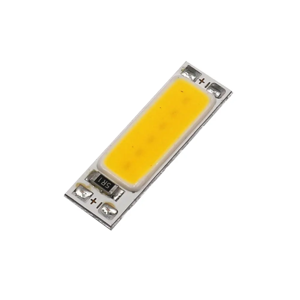 Luz LED COB de 25x7mm, Chip de lámpara LED de 1W y 3V, barra de luces súper pequeñas de 25mm, blanco frío y cálido para productos electrónicos de bricolaje, iluminación de señal