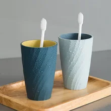 Резьбовая двухслойная двухцветная туба полоскающая чашка лаконичный унитаз чашка Бытовая оригинальность зубная щетка для влюбленных чашка