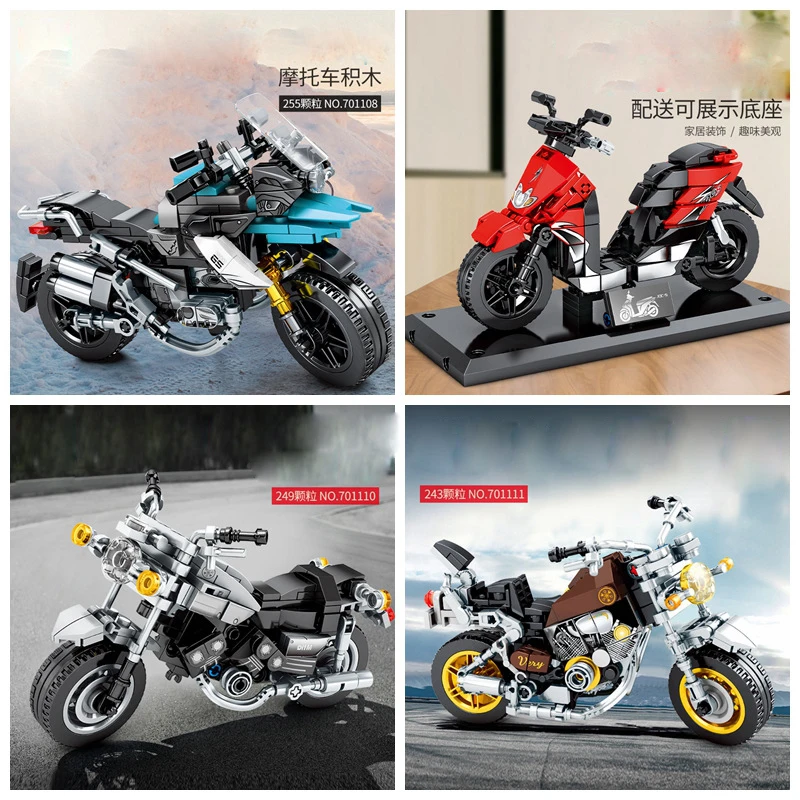 

SEMBO Blocks MOC motorcycle Building Blocks Motorcycle GS Enjoy The Ride Bricks Toys for Kids