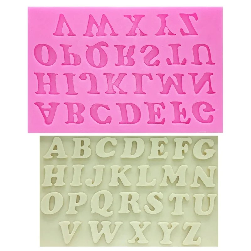 

3PCS Alphabet Capital/Letter/Number Silicone Fondant Mold Fondant Decorating Tool Cake Molds Set Fondant Candy Chocolate Mold