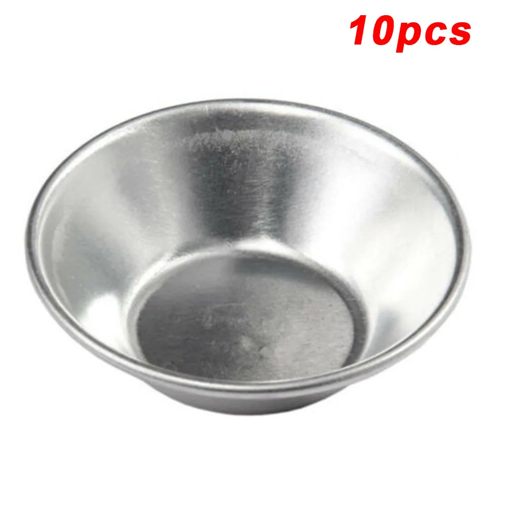 

10Pcs Egg Tart Aluminum Cupcake Cookie Fruit Pies Pudding Chocolate Flower Mold Mould Tin Baking Pan