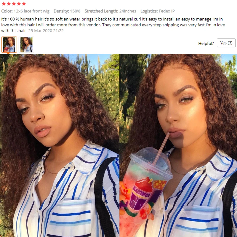 Colored Brown Curly Lace Front Wigs 180% 13x4 Lace Front Human Hair Wigs For Women Brazilian Remy Human Hair Preplucked human hair wig lace front wig human hair wigs front lace wig