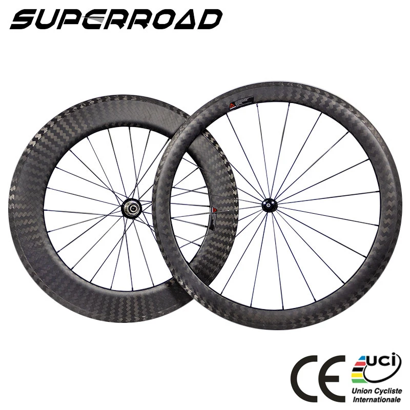 de carbono para bicicleta de carretera, llanta sin tubo, 700C, 25mm de ancho, 88mm de profundidad, barata|Rueda de - AliExpress