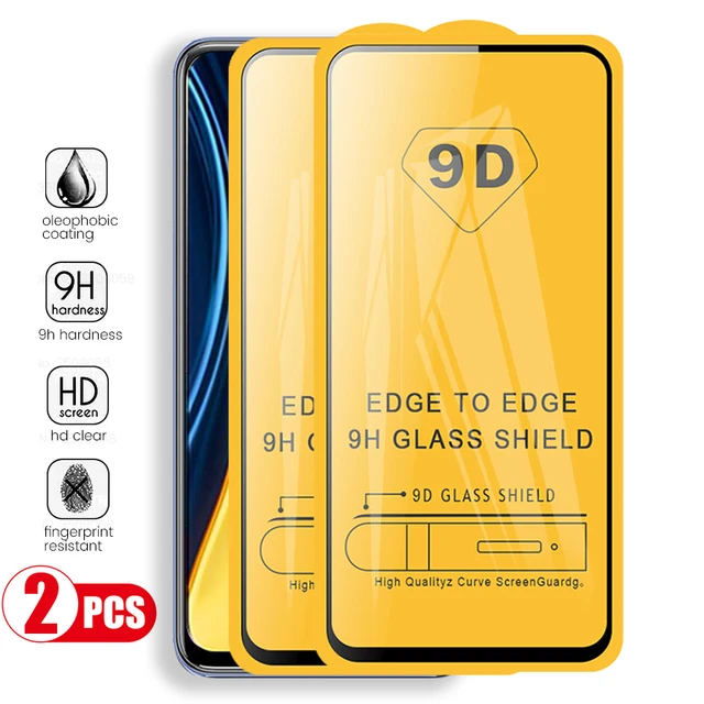 2pcs 9d full glue screen protectors for xiaomi pocophone poko little m3pro poco m3 m 3 pro 3m 5g 2021 tempered glass films cover